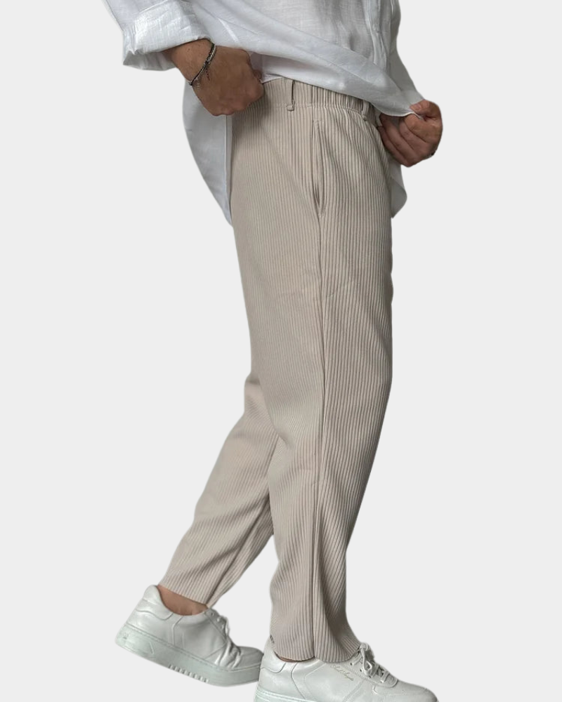 Fredie | Calças Elegantes com Textura Canellada