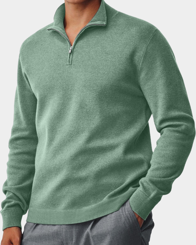 Corbin | Sweater com gola e fecho para conforto