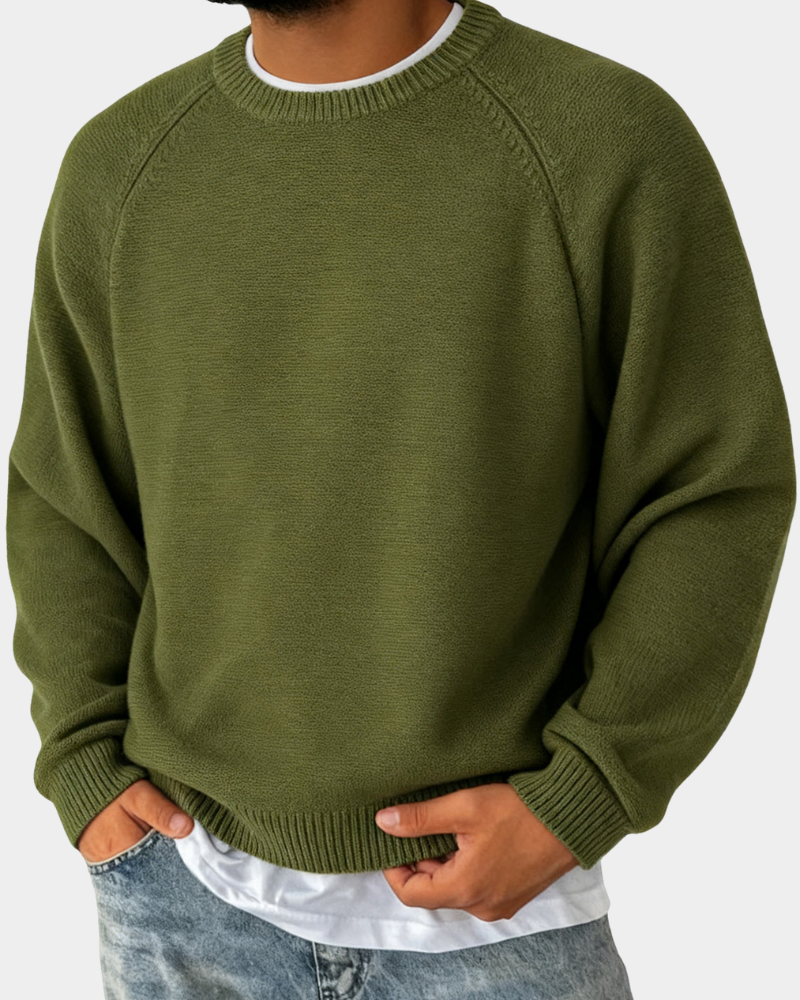 Evander | Suéter simples com decote redondo