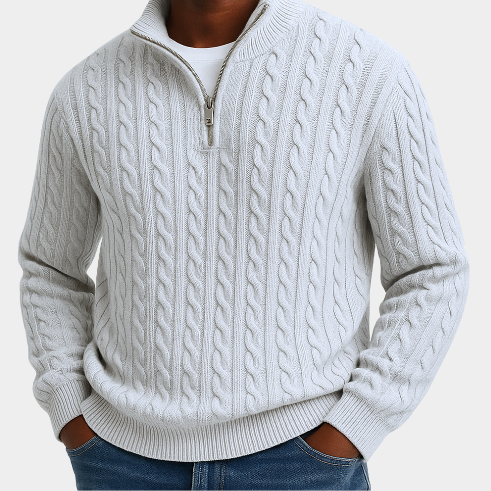 Chris | Pullover clássico com fecho de polo