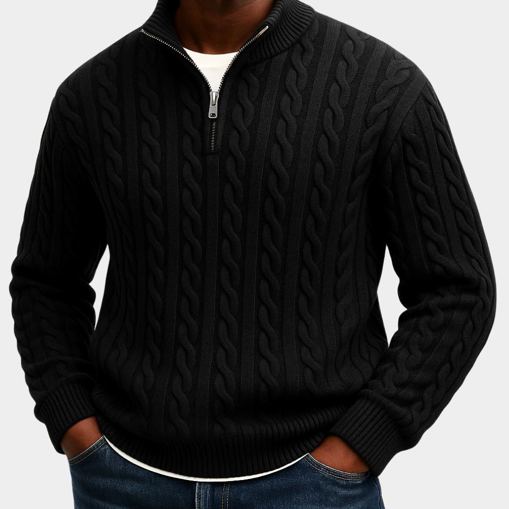 Chris | Pullover clássico com fecho de polo