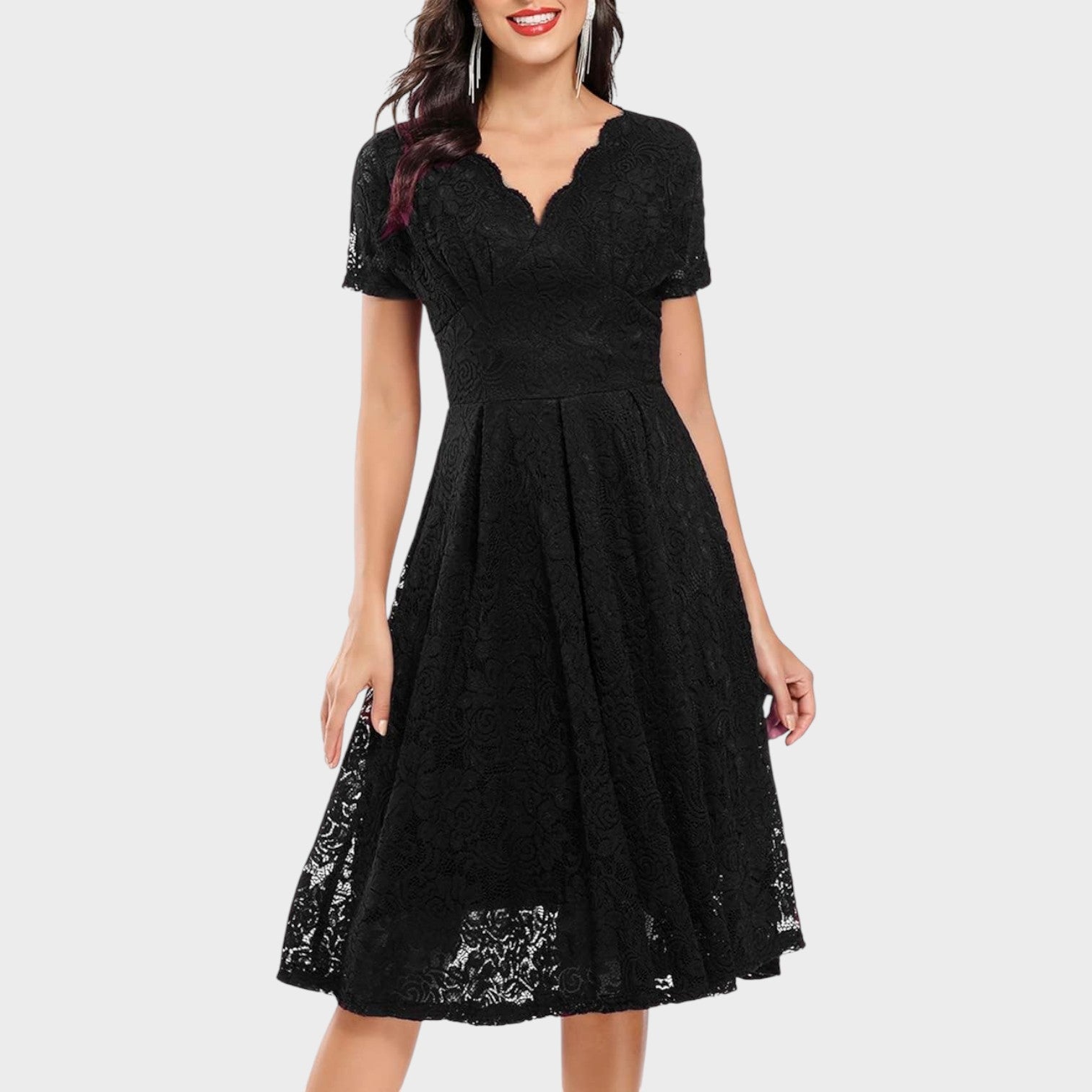 Mara - Vestido de Renda Floral