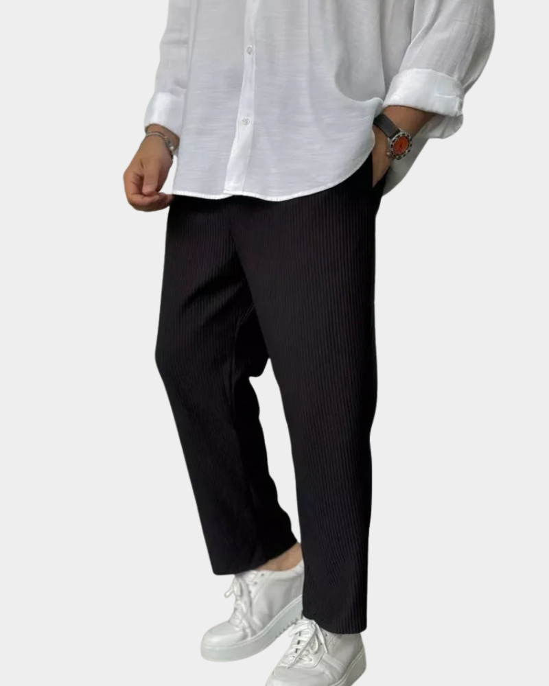 Fredie | Calças Elegantes com Textura Canellada