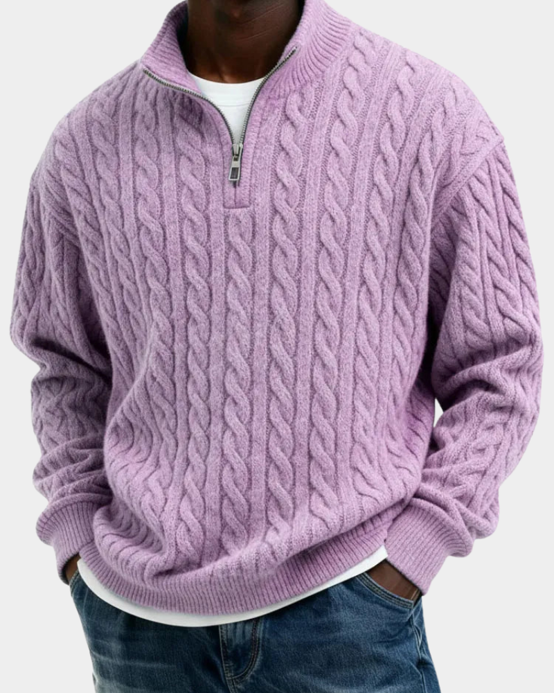 Chris | Pullover clássico com fecho de polo