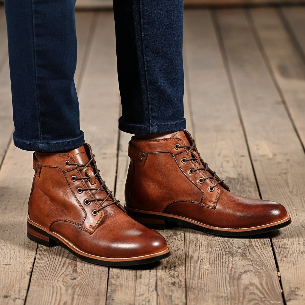 Fanum | Botas para Homem a Bico Redondo Retro