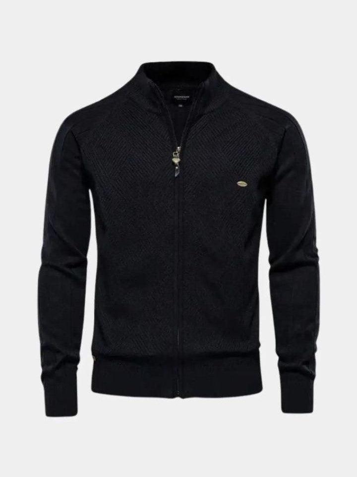 Jacquard™ | Cárdigan de ponto com fecho