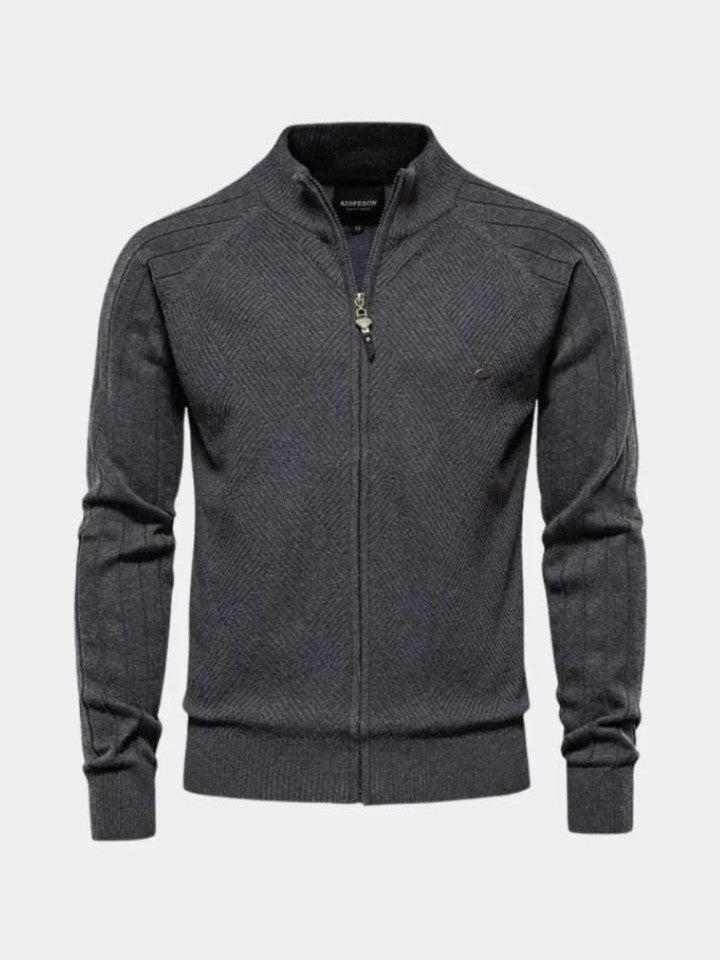 Jacquard™ | Cárdigan de ponto com fecho