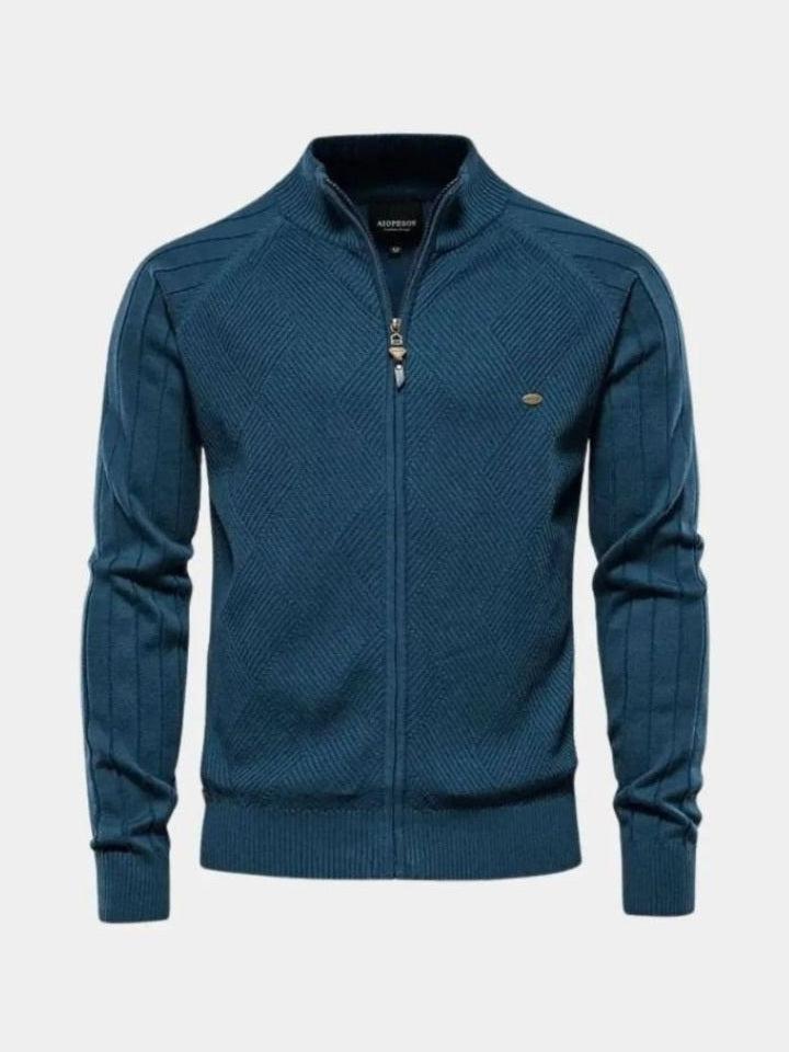 Jacquard™ | Cárdigan de ponto com fecho