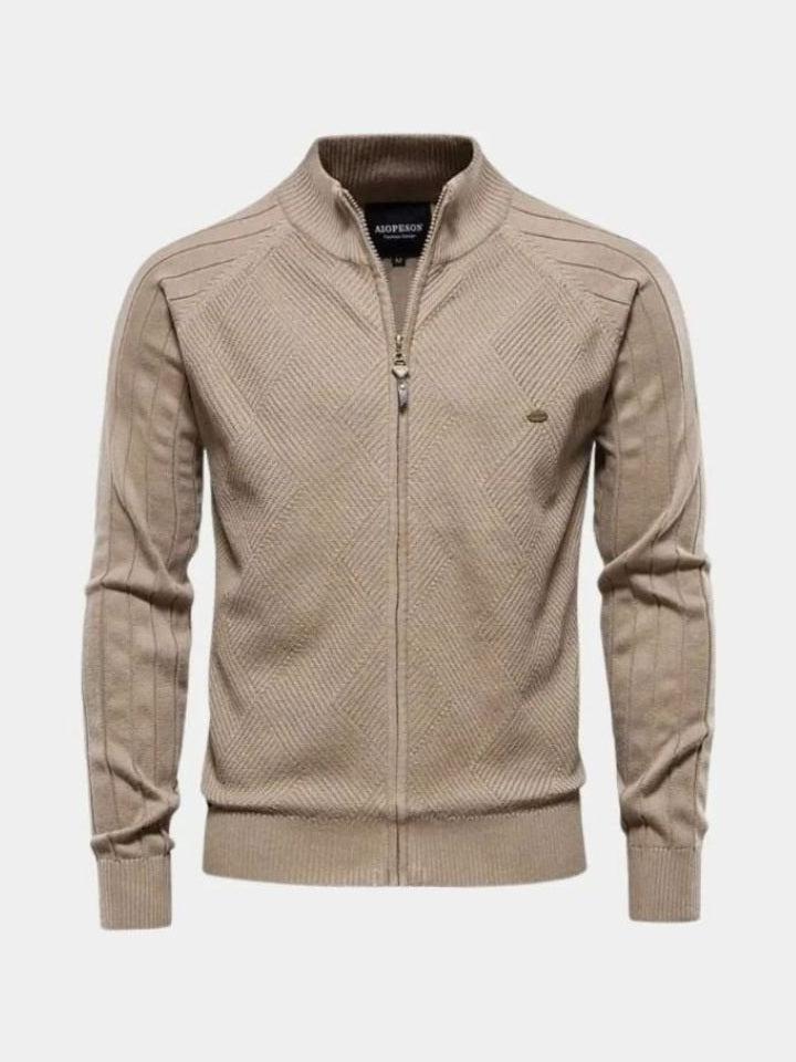 Jacquard™ | Cárdigan de ponto com fecho